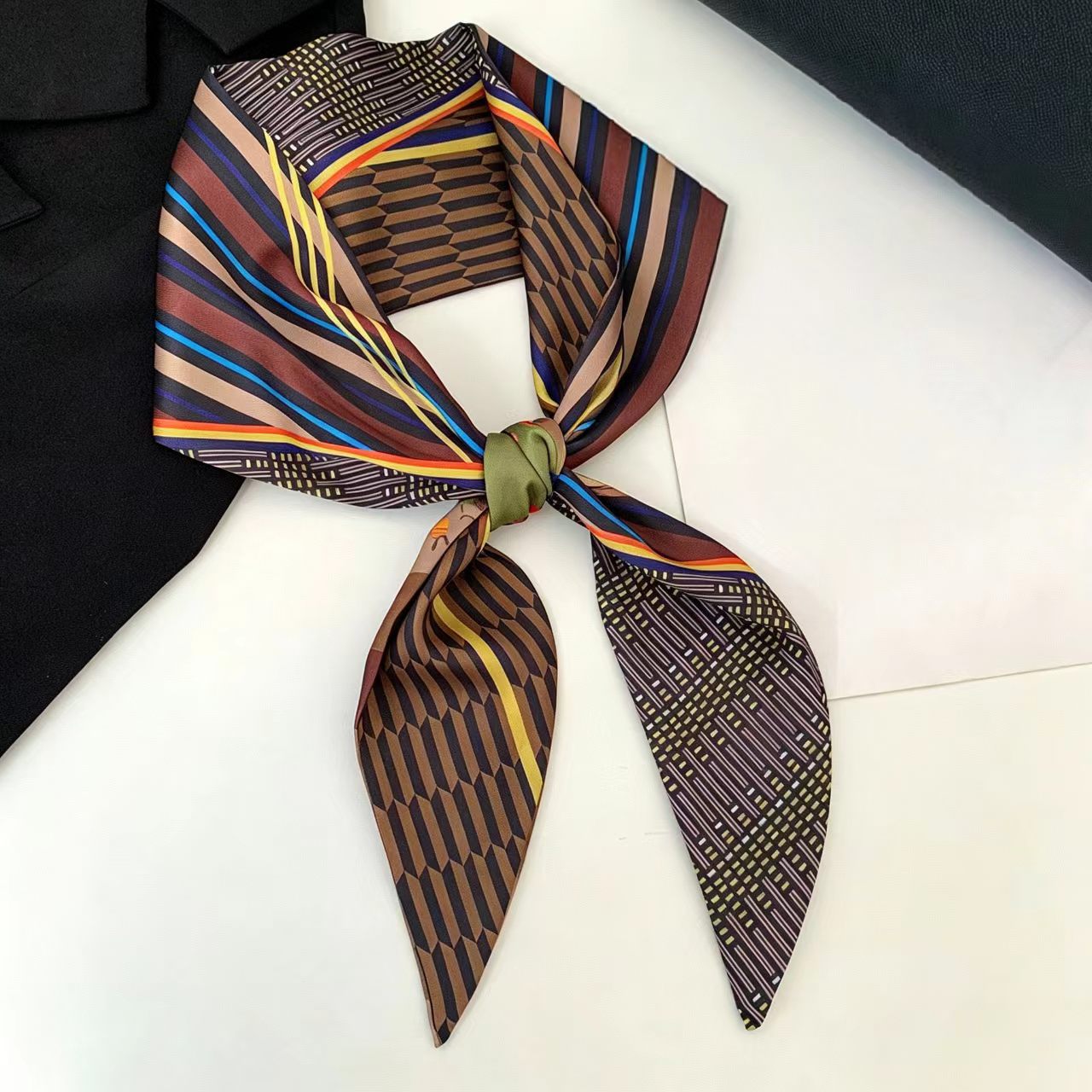Head Wrap Turban - Luxury Print Long Hair Ribbon Bevel