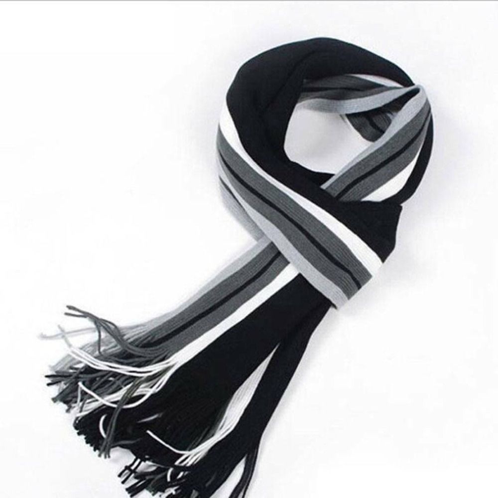 Cashmere Men Striped Scarf Fas - Muffler Men Wool 评论和价格