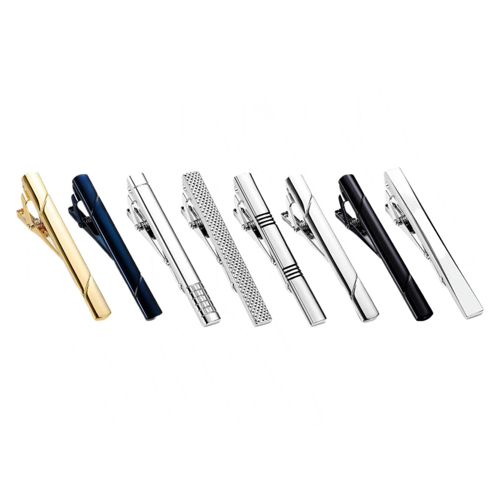 8x Tie Clips Simple Universal  - Tie Bar Set Gift 评论和价格