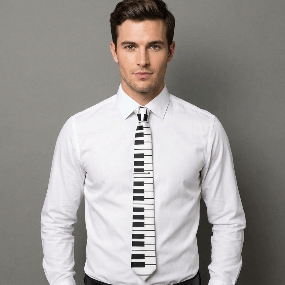 Fashion Skinny Piano Necktie S - Skinny Tie Men 评论和价格