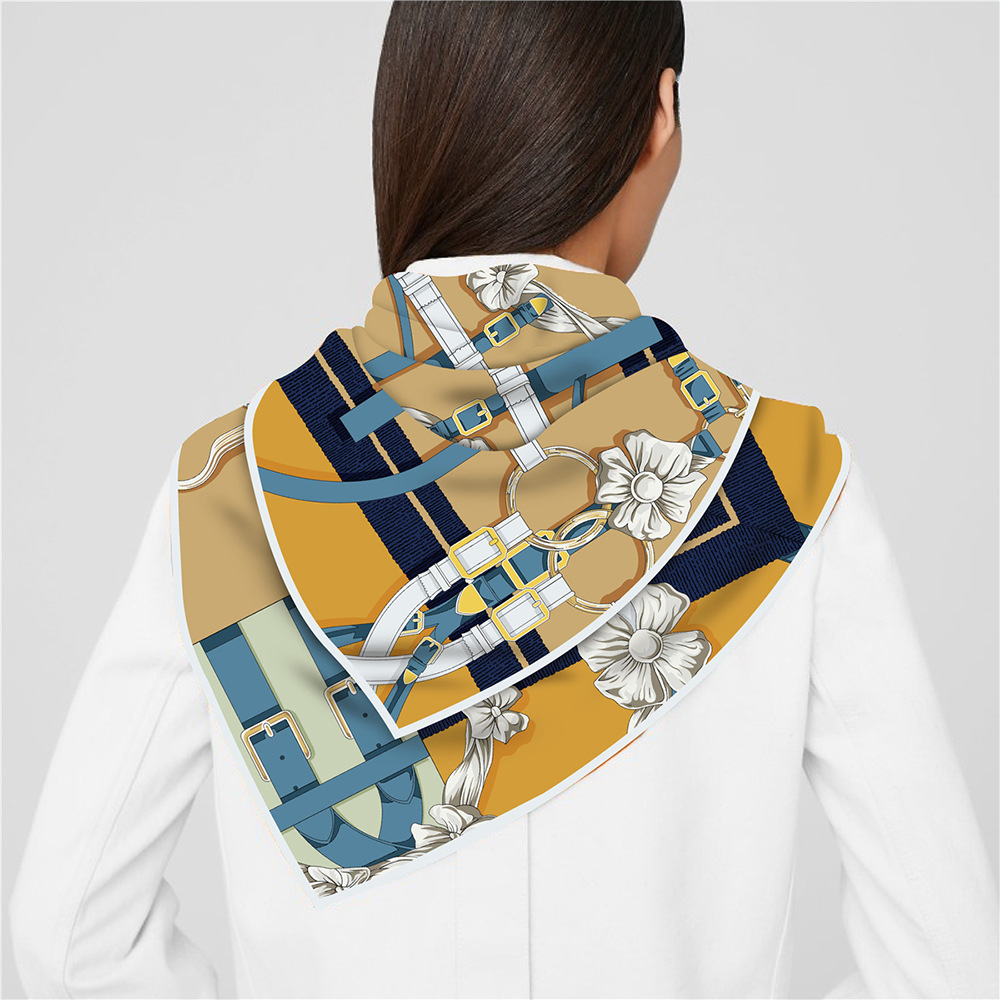 90cm New Design Belt Twill Sil - Scarf Silk Square 评论和价格