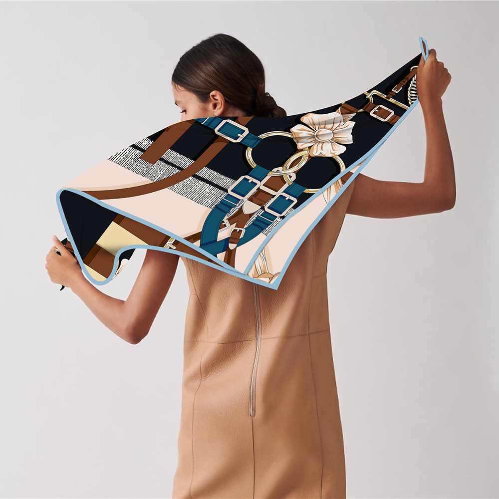 90cm New Design Belt Twill Sil - Scarf Silk Square 评论和价格