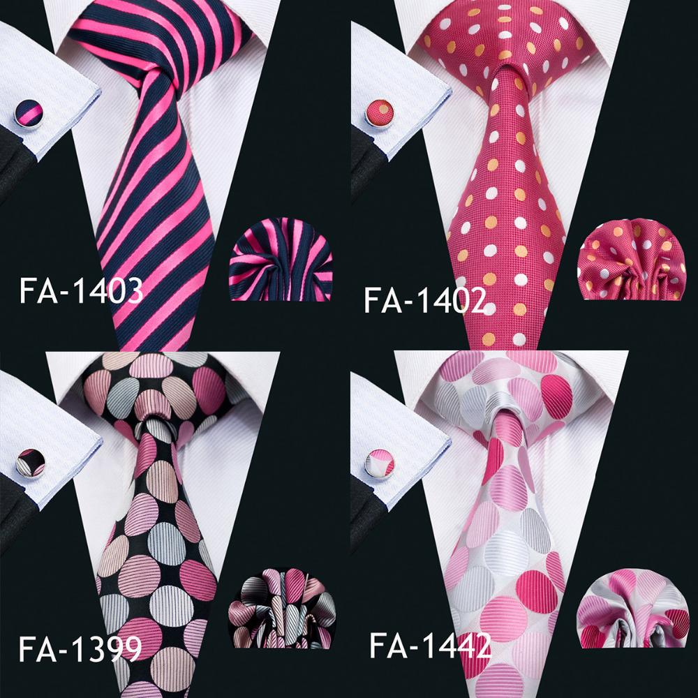 Barry.Wang New Pink Tie For We - Silk Tie Striped 评论和价格
