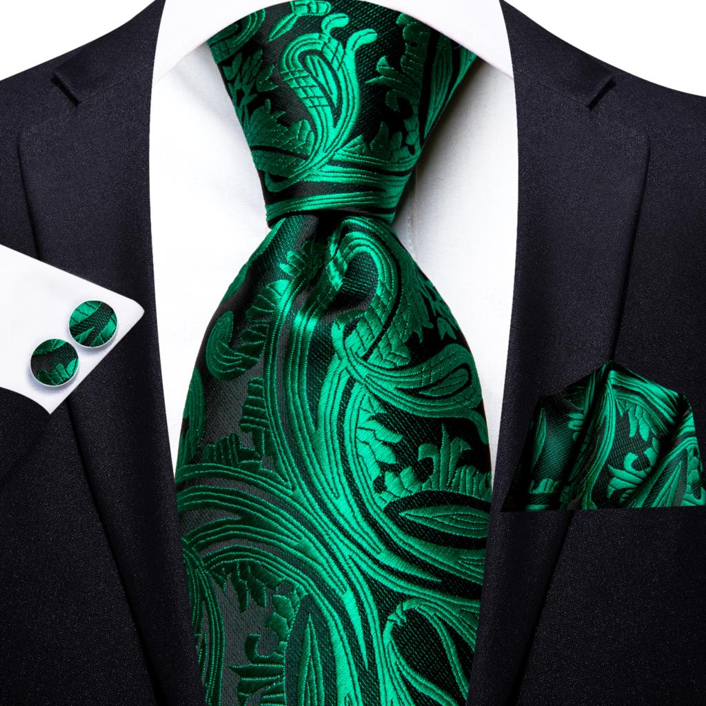 Paisley Striped Green Silk Tie - Silk Tie Striped 评论和价格