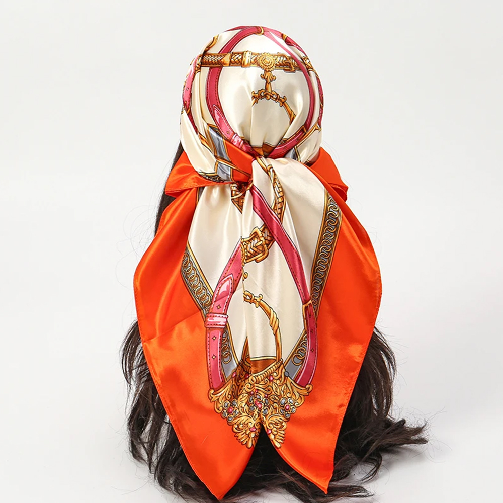 Fashion Scarves 90*90cm Women  - Scarf Silk Square 评论和价格