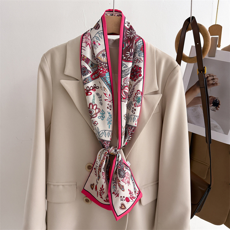 45 Color Women Silk Feel Print - Face Scarf Mask 评论和价格