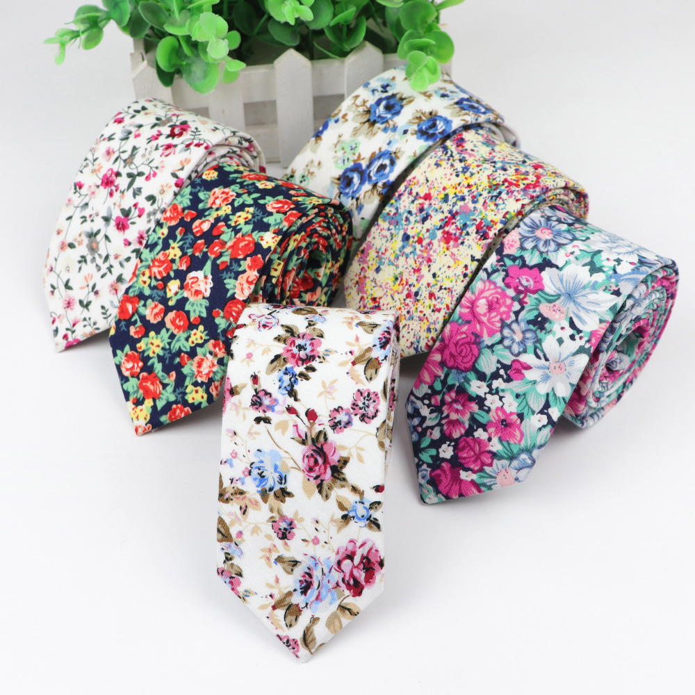 Cotton Flower Tie Men's Colour - Skinny Tie Men 评论和价格