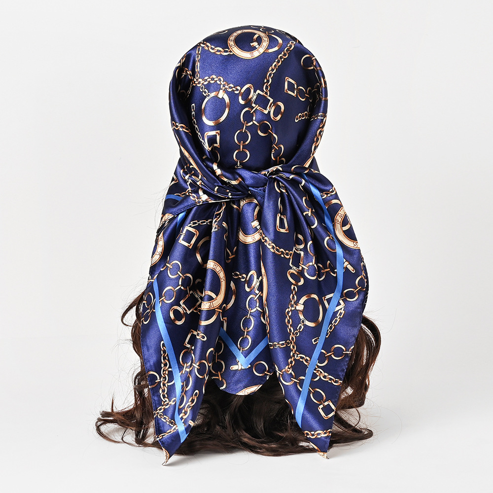 90cm Satin Square Scarf Women  - Scarf Silk Square 评论和价格
