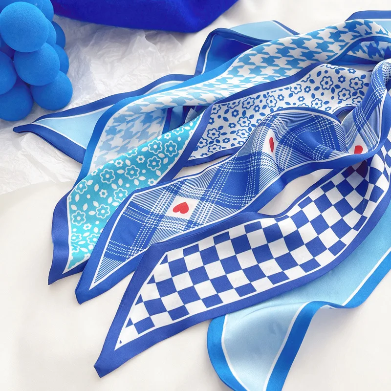 Klein blue silk scarf new chec - Bandana Cotton 评论和价格